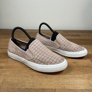 Sperry Seaside Pink Memory Perforated Flats 8 Women - STS82416